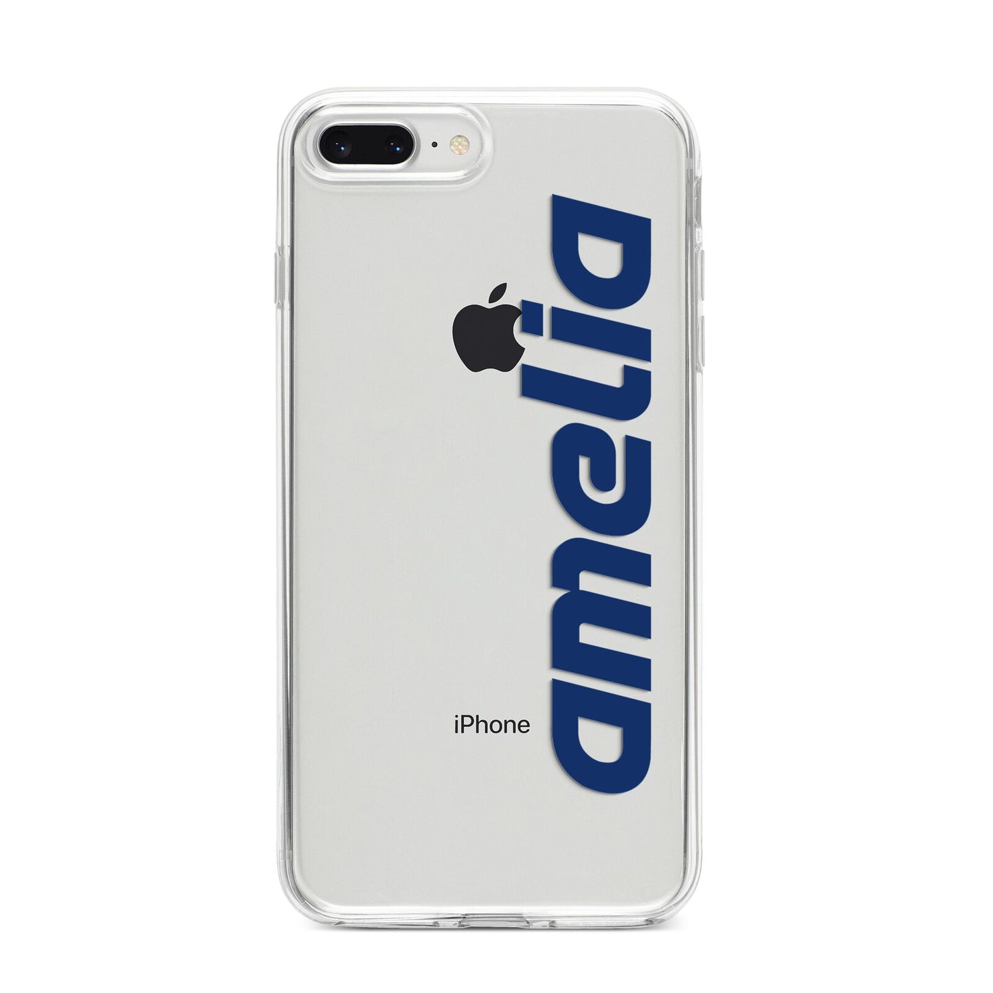 Custom Sci Fi Text iPhone 8 Plus Bumper Case on Silver iPhone