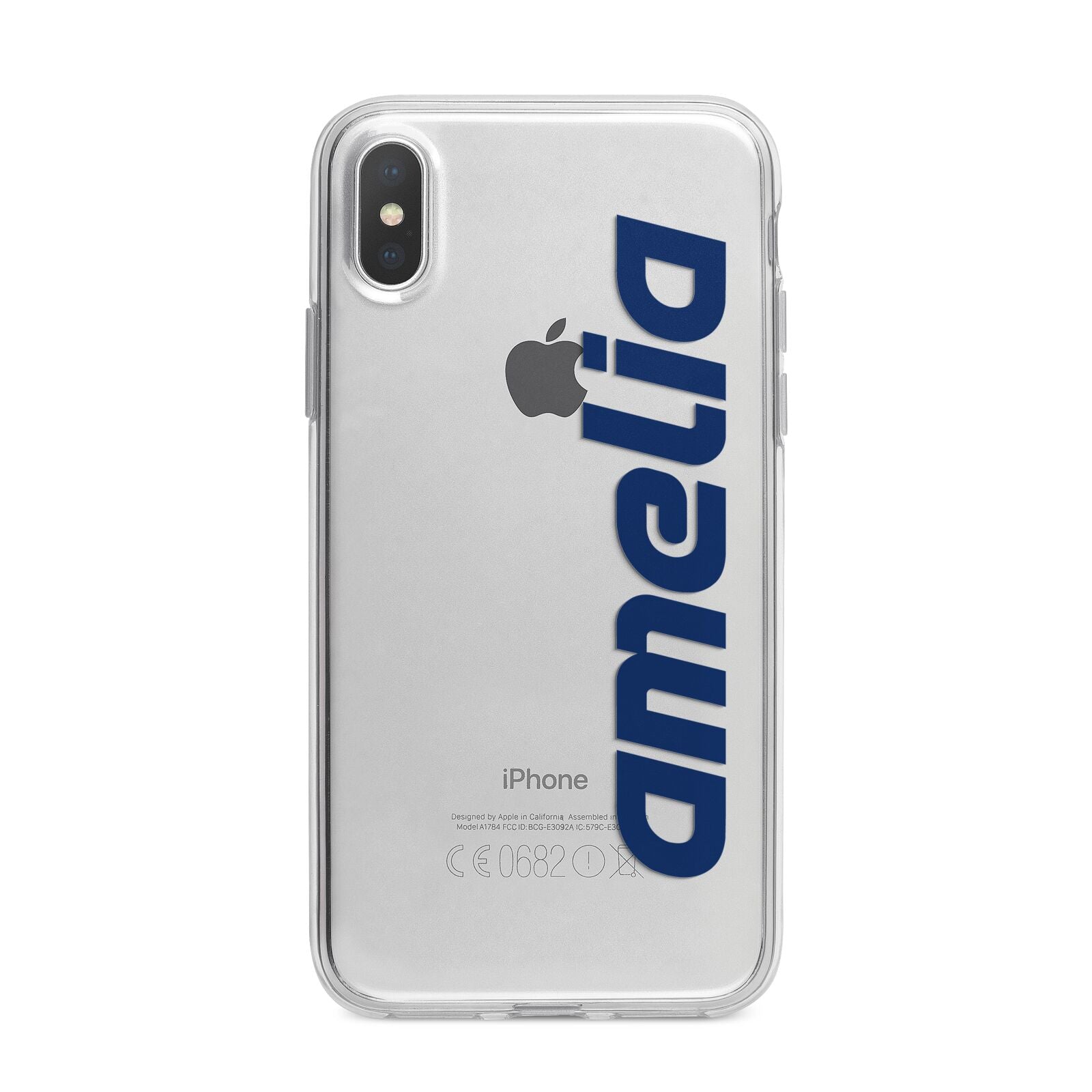 Custom Sci Fi Text iPhone X Bumper Case on Silver iPhone Alternative Image 1