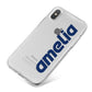Custom Sci Fi Text iPhone X Bumper Case on Silver iPhone