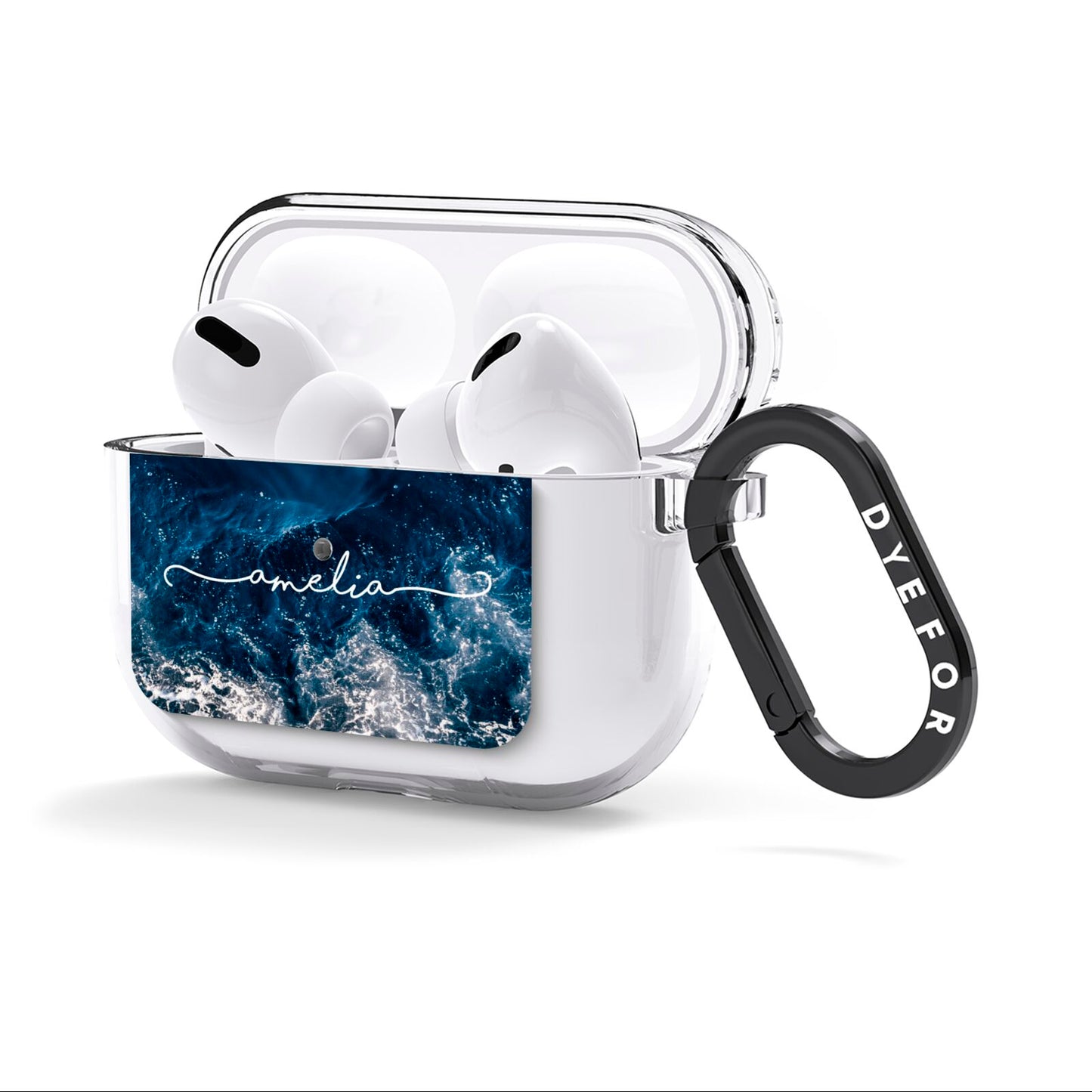 Custom Sea AirPods Clear Case 3rd Gen Side Image