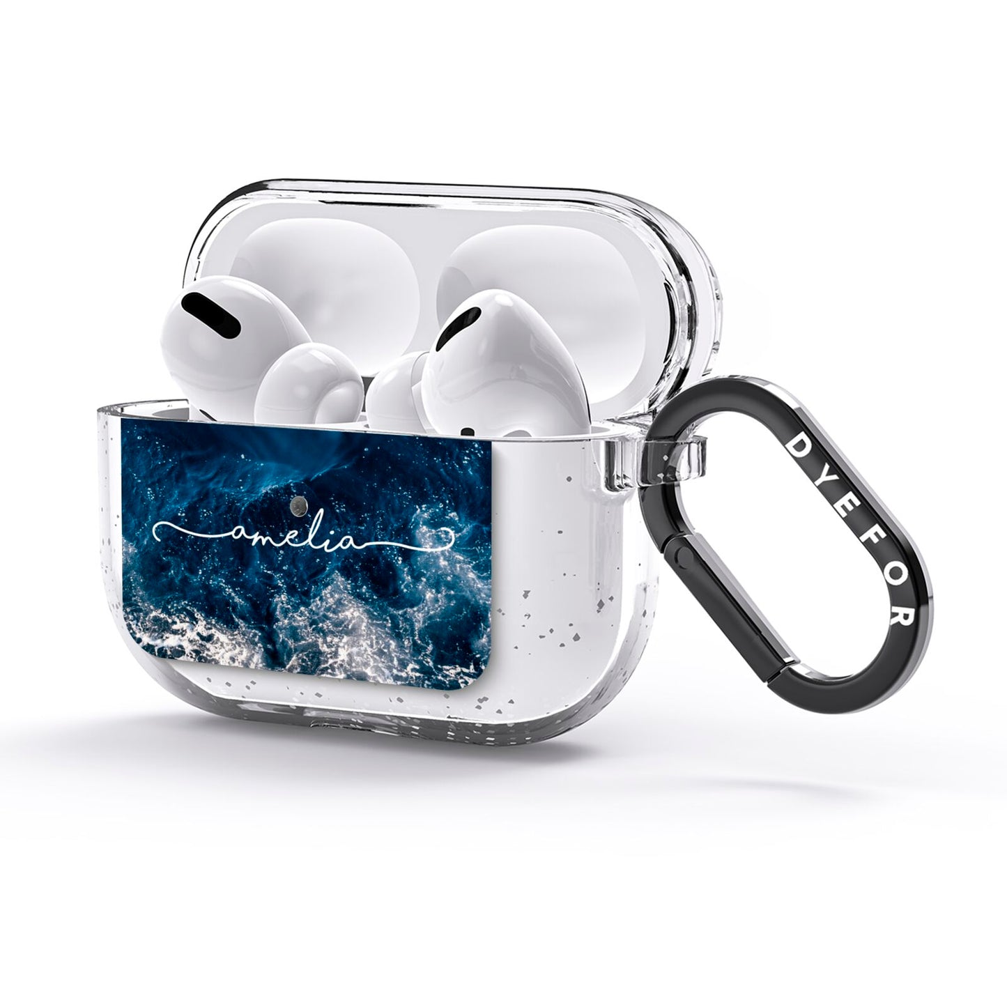 Custom Sea AirPods Glitter Case 3rd Gen Side Image