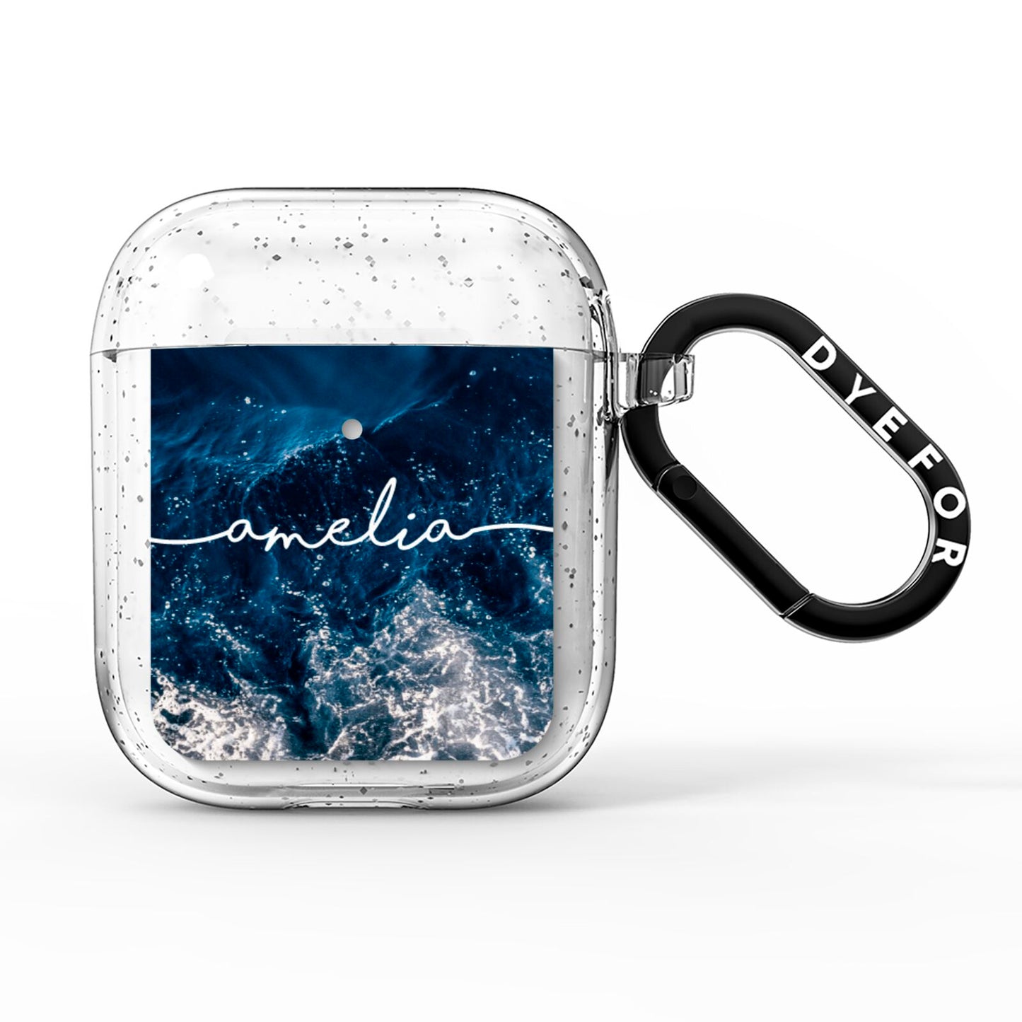 Custom Sea AirPods Glitter Case