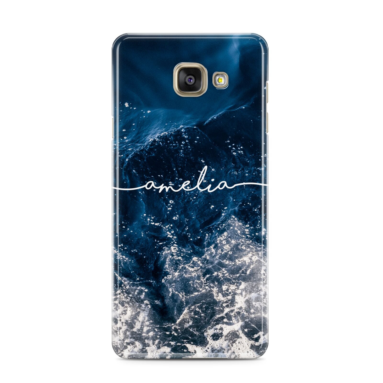 Custom Sea Samsung Galaxy A3 2016 Case on gold phone