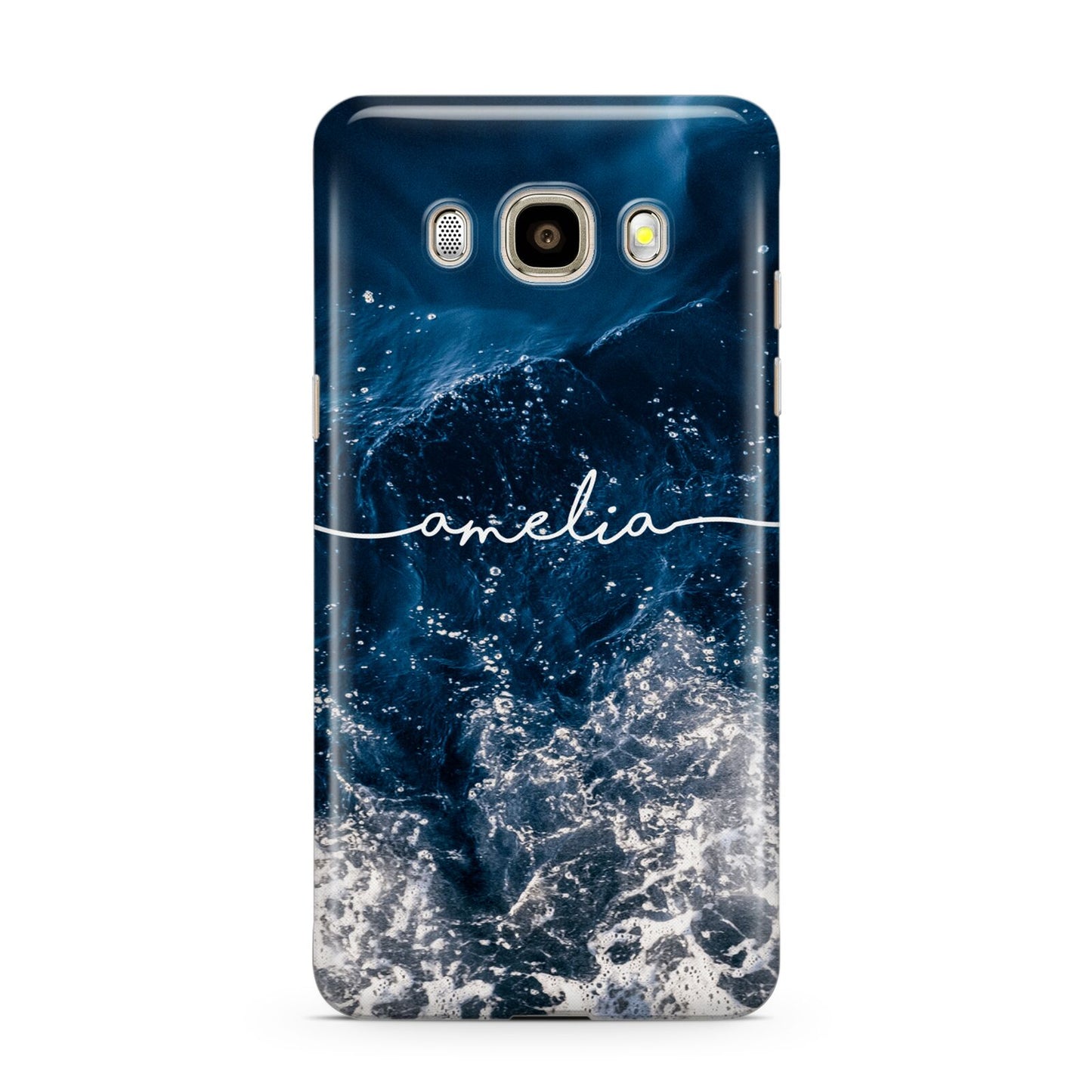 Custom Sea Samsung Galaxy J7 2016 Case on gold phone