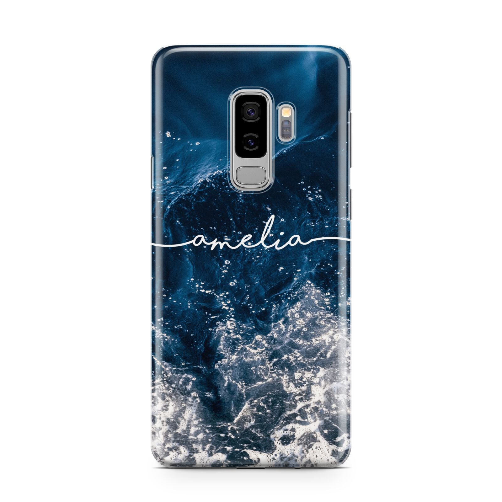 Custom Sea Samsung Galaxy S9 Plus Case on Silver phone