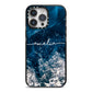 Custom Sea iPhone 14 Pro Max Black Impact Case on Silver phone