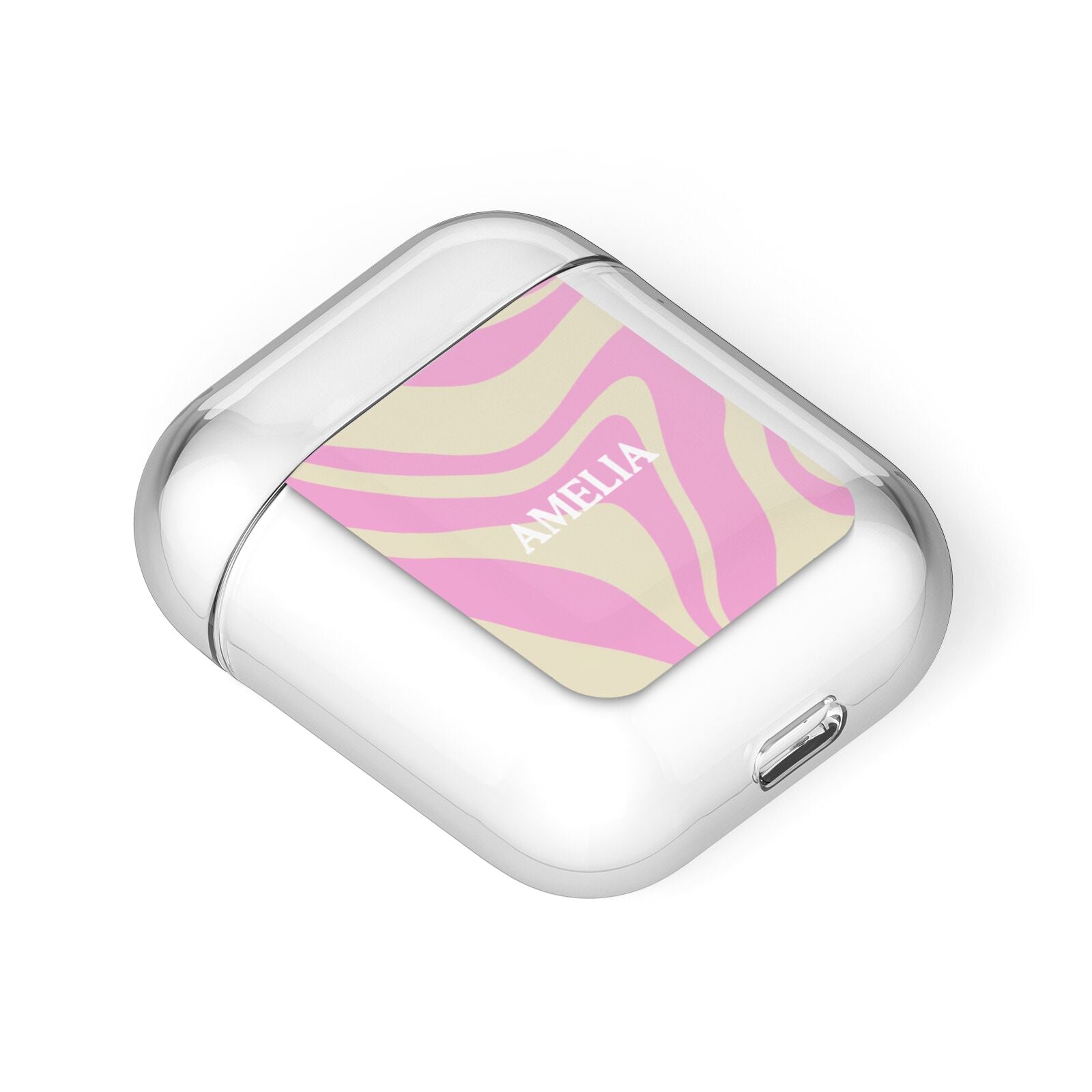 Custom Seventies AirPods Case Laid Flat