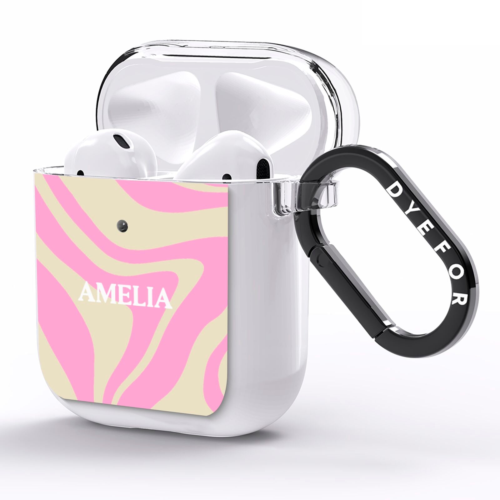 Custom Seventies AirPods Clear Case Side Image