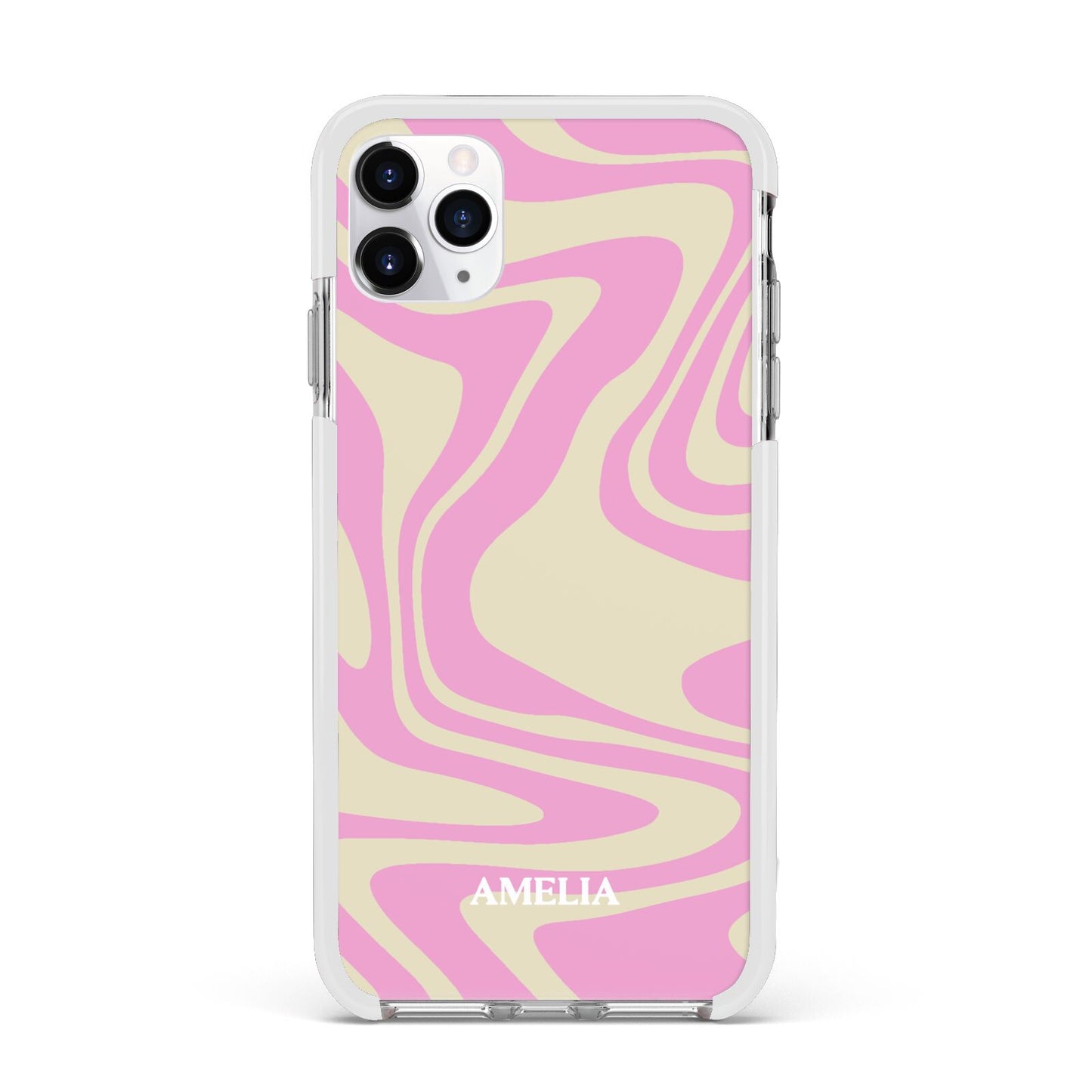 Custom Seventies Apple iPhone 11 Pro Max in Silver with White Impact Case