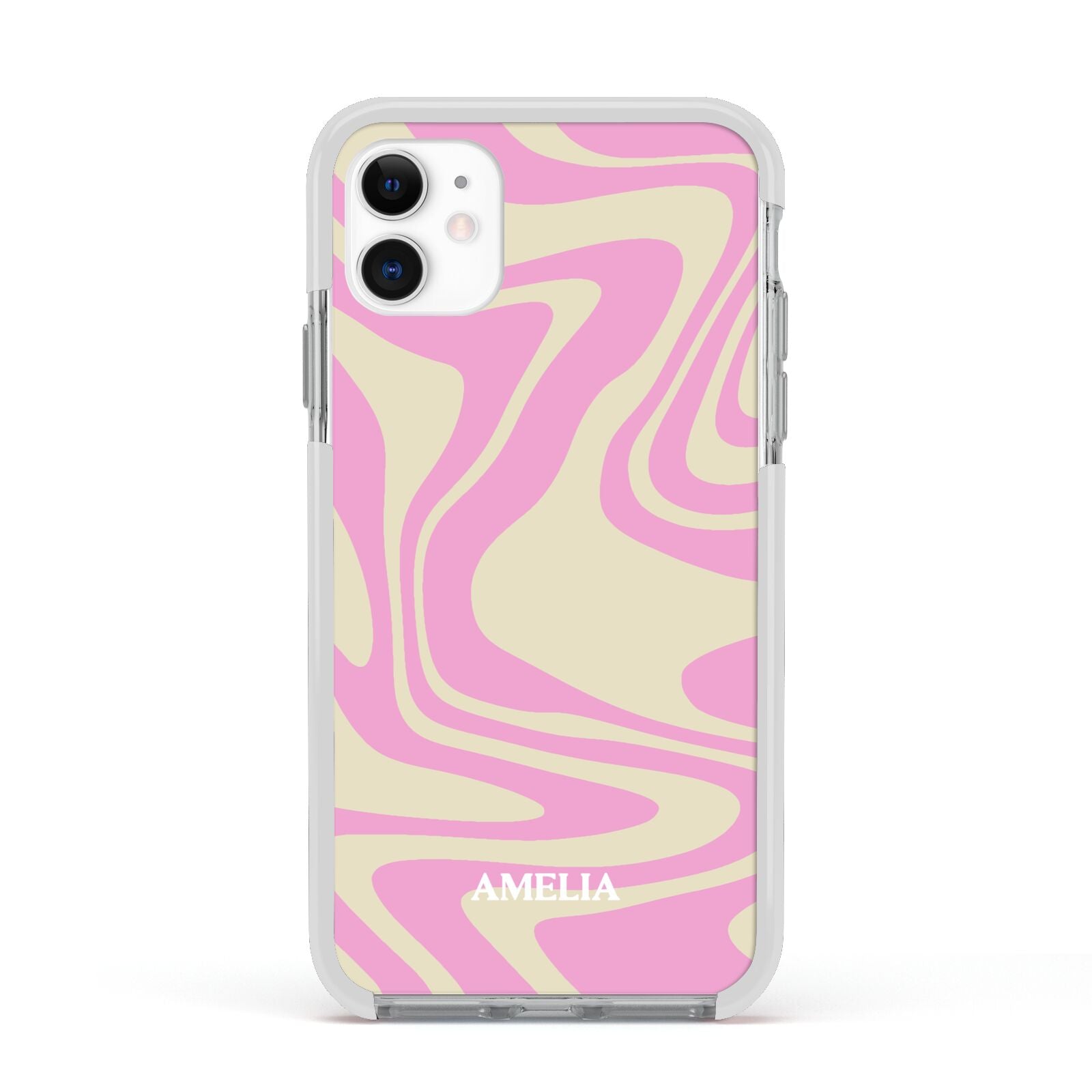 Custom Seventies Apple iPhone 11 in White with White Impact Case