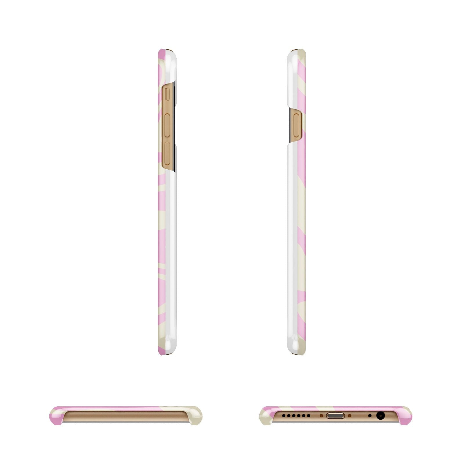 Custom Seventies Apple iPhone 6 3D Wrap Snap Case Angled Images