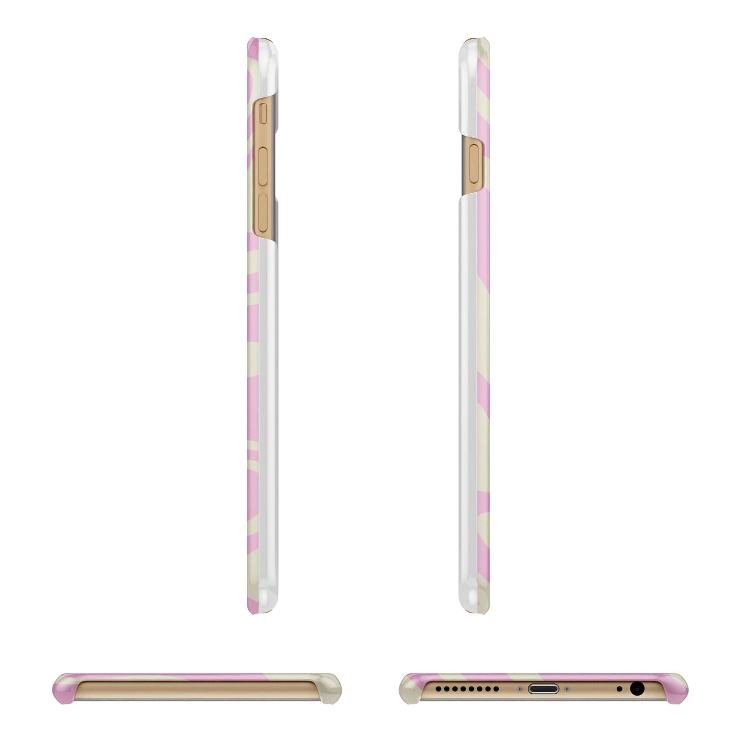 Custom Seventies Apple iPhone 6 Plus 3D Wrap Snap Case Angled Images