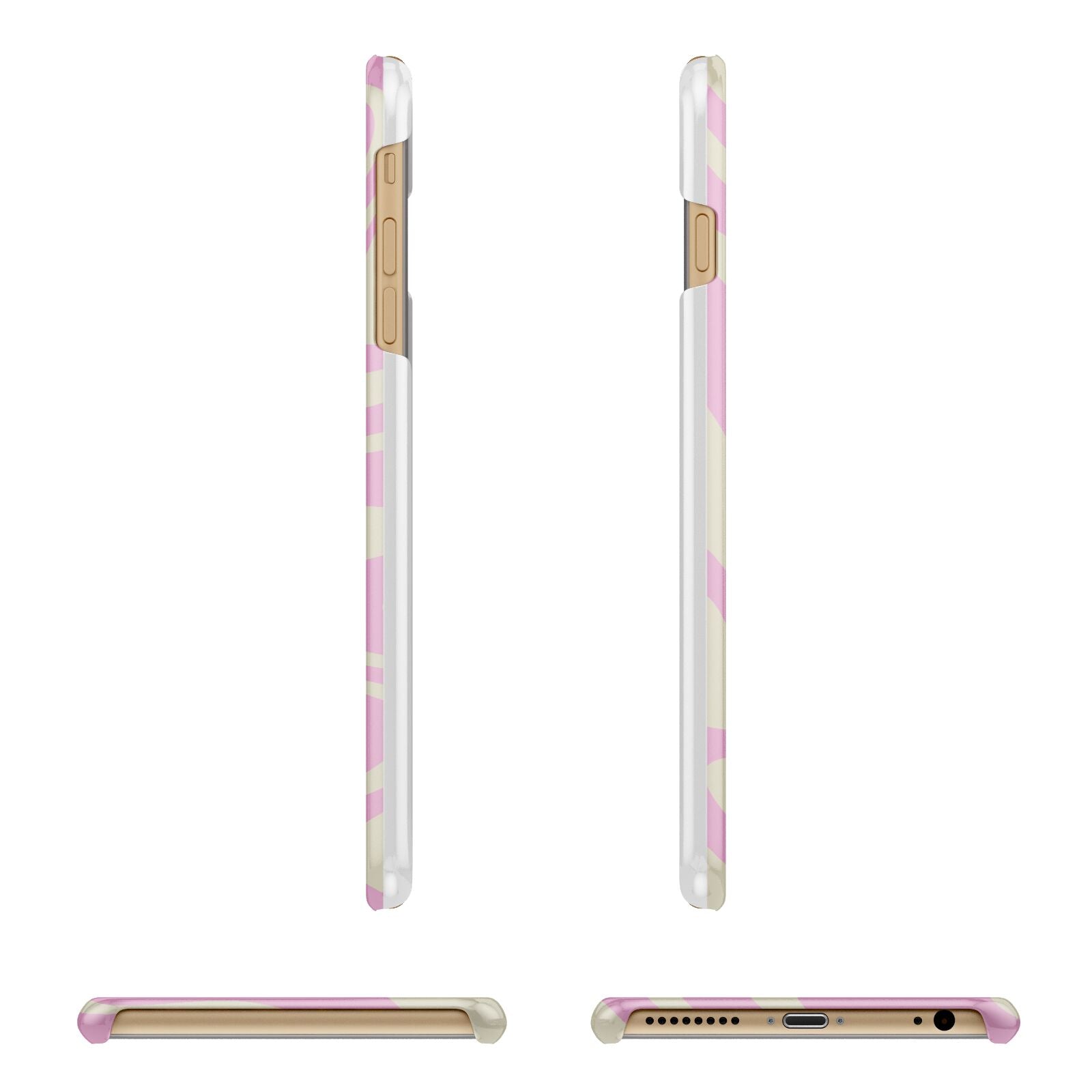 Custom Seventies Apple iPhone 6 Plus 3D Wrap Snap Case Angled Images