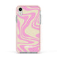 Custom Seventies Apple iPhone XR Impact Case Pink Edge on Silver Phone