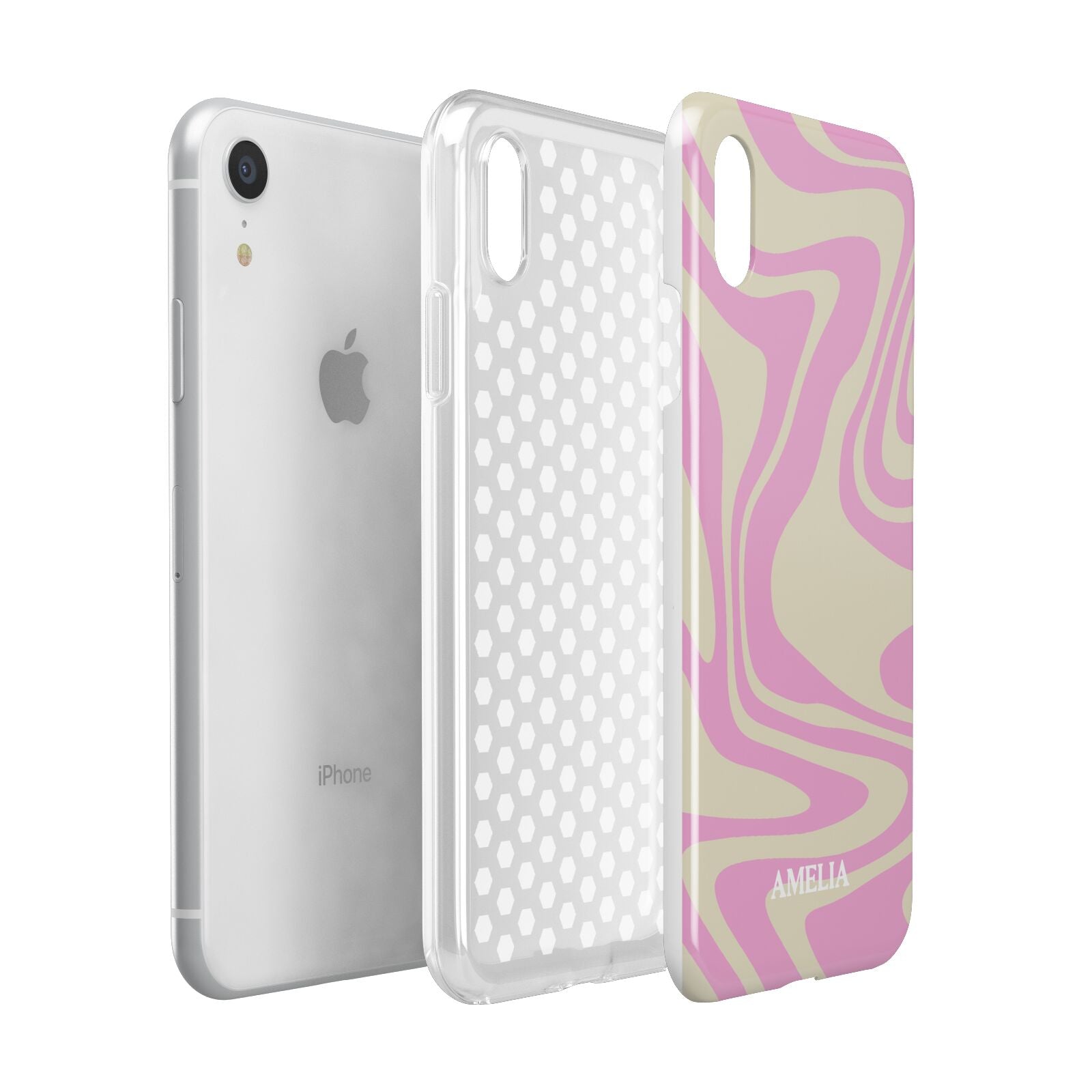 Custom Seventies Apple iPhone XR White 3D Tough Case Expanded view