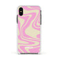 Custom Seventies Apple iPhone Xs Impact Case White Edge on Black Phone