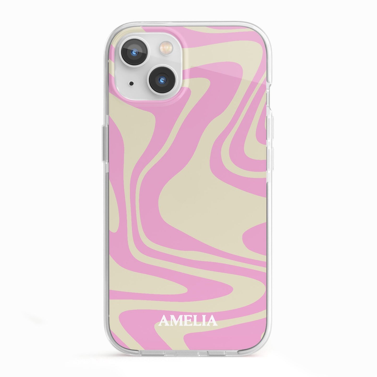 Custom Seventies iPhone 13 TPU Impact Case with White Edges