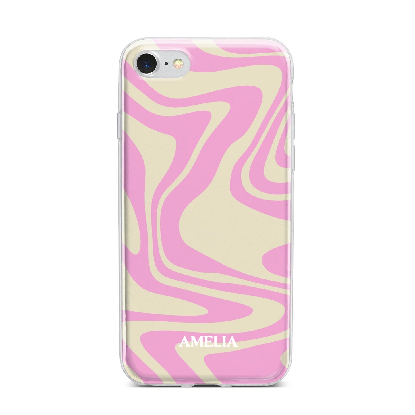 Custom Seventies iPhone 7 Bumper Case on Silver iPhone