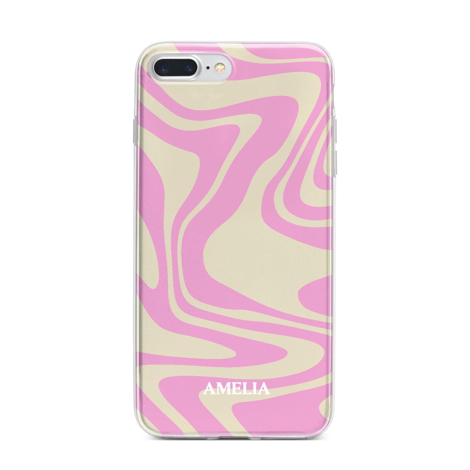 Custom Seventies iPhone 7 Plus Bumper Case on Silver iPhone