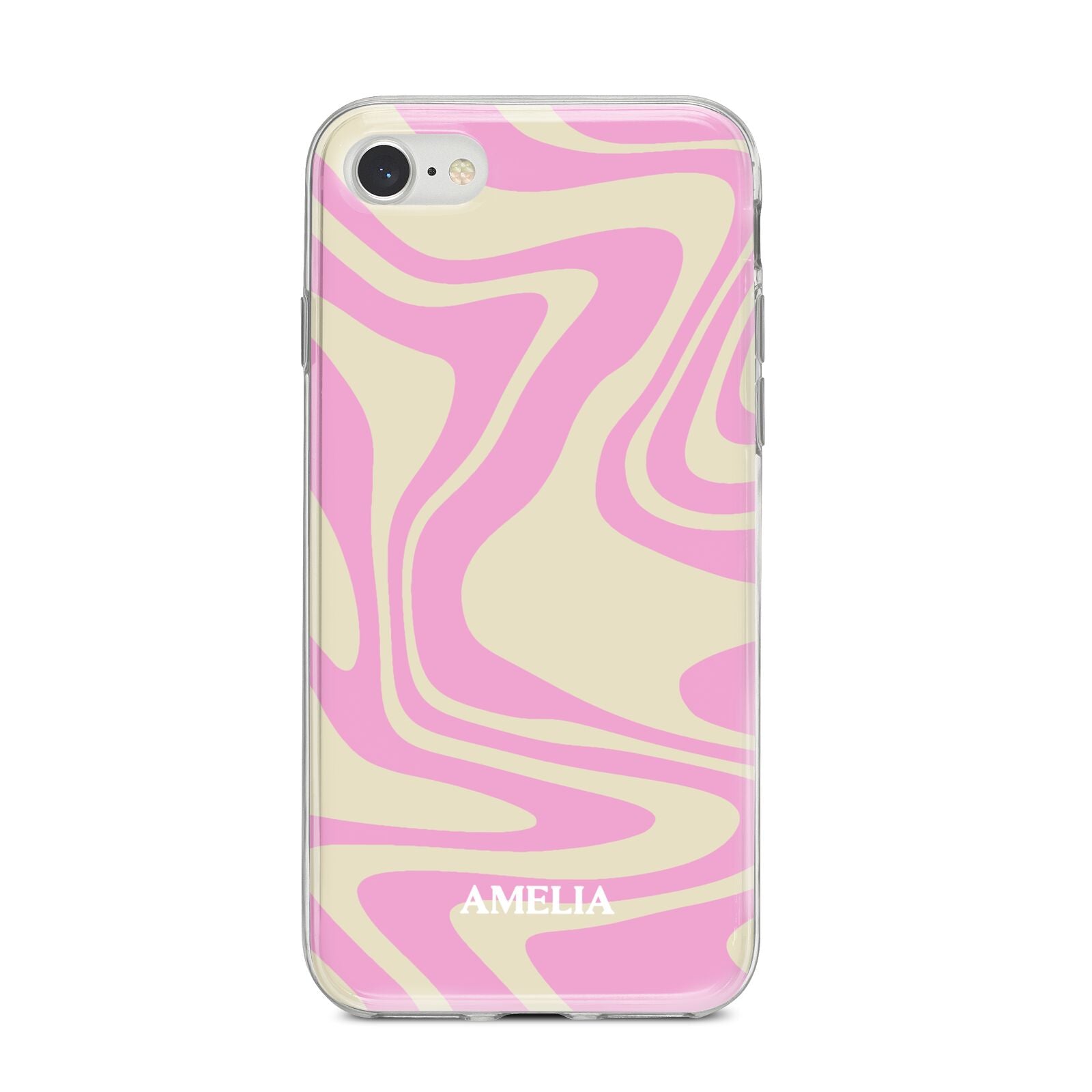 Custom Seventies iPhone 8 Bumper Case on Silver iPhone