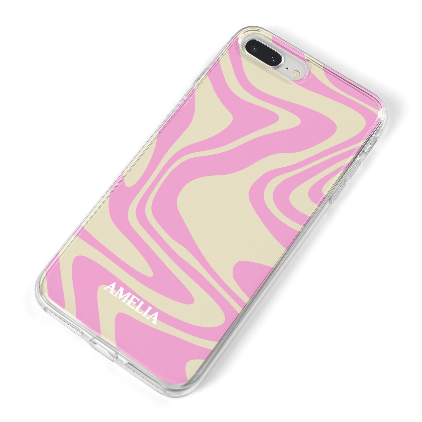 Custom Seventies iPhone 8 Plus Bumper Case on Silver iPhone Alternative Image