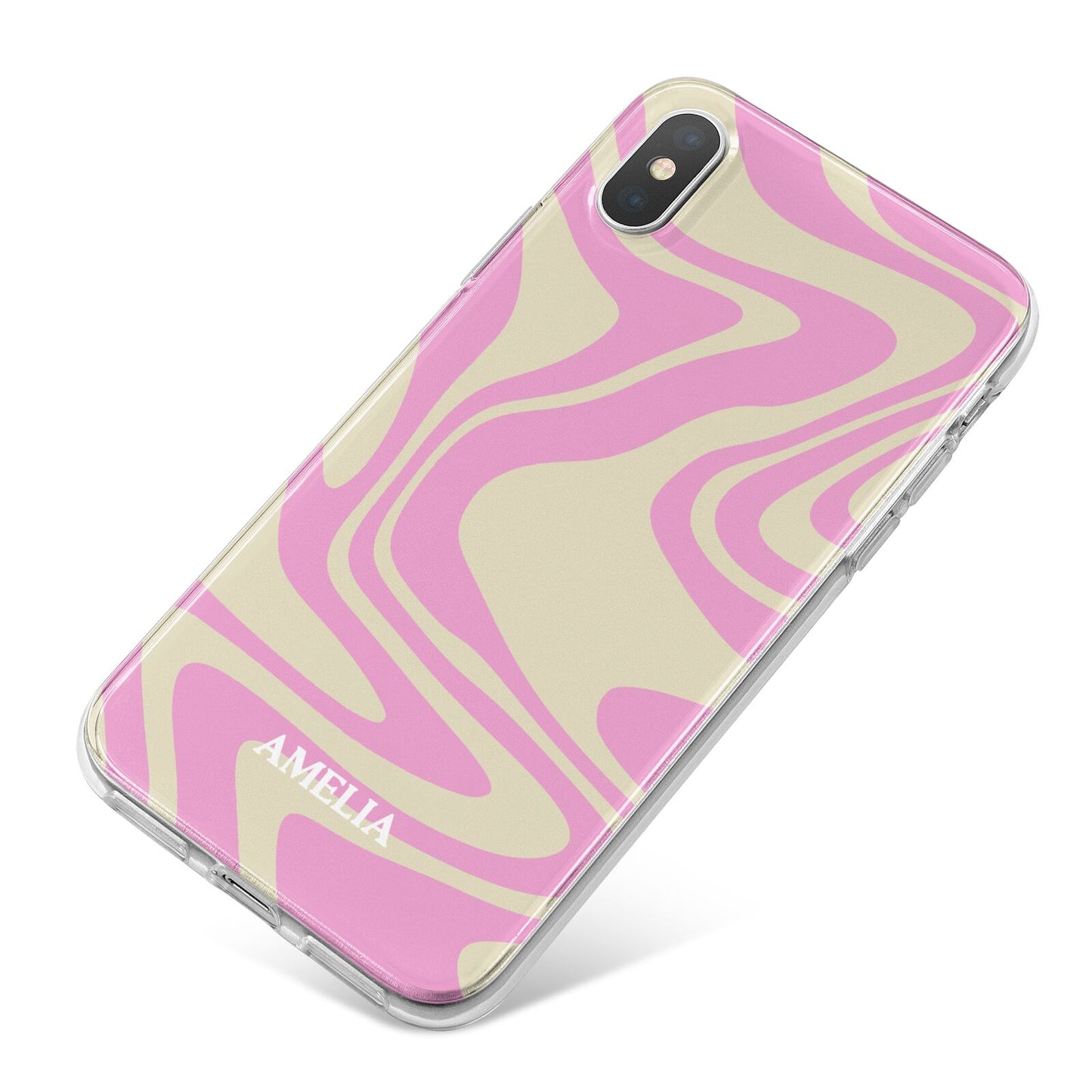 Custom Seventies iPhone X Bumper Case on Silver iPhone