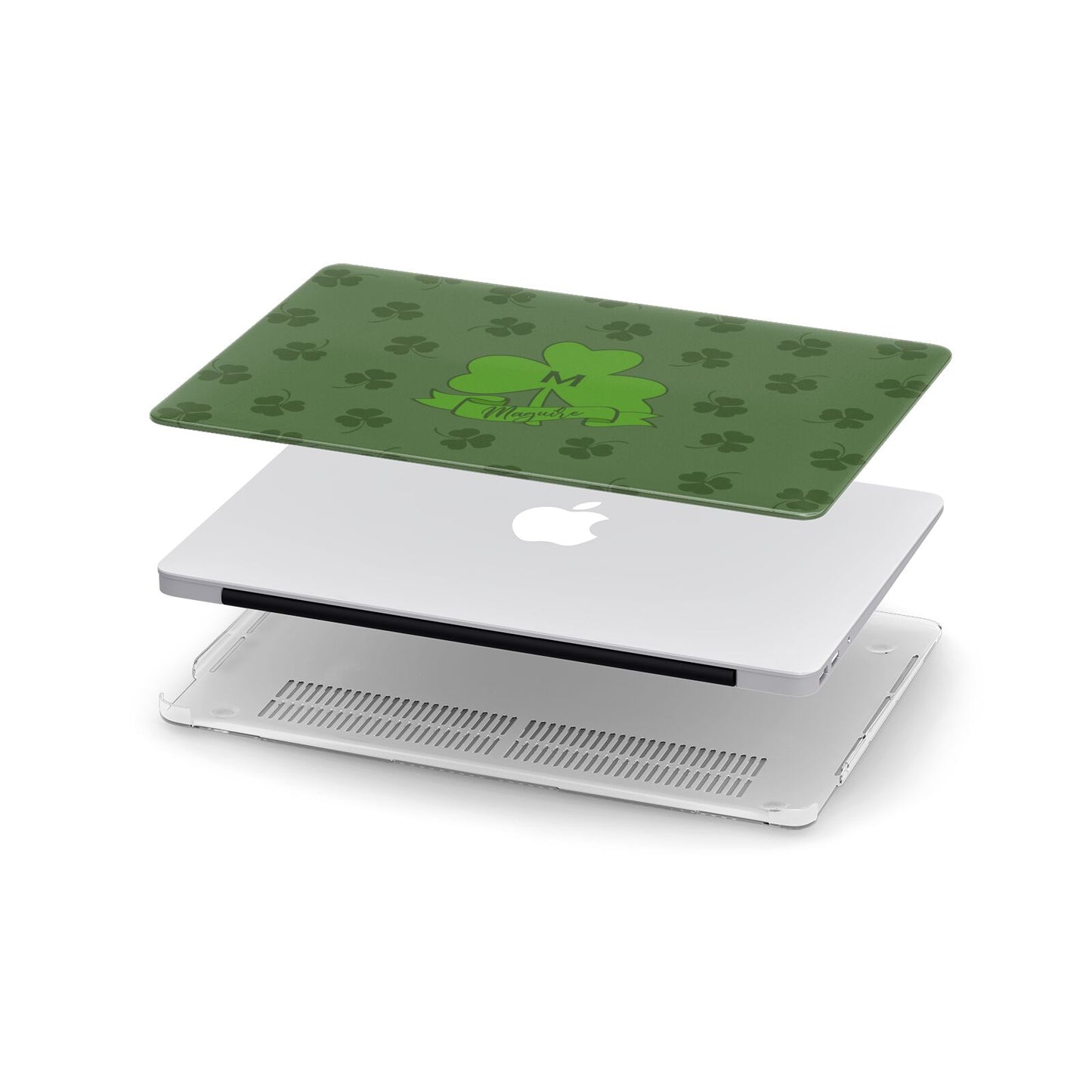 Custom Shamrock Apple MacBook Case in Detail