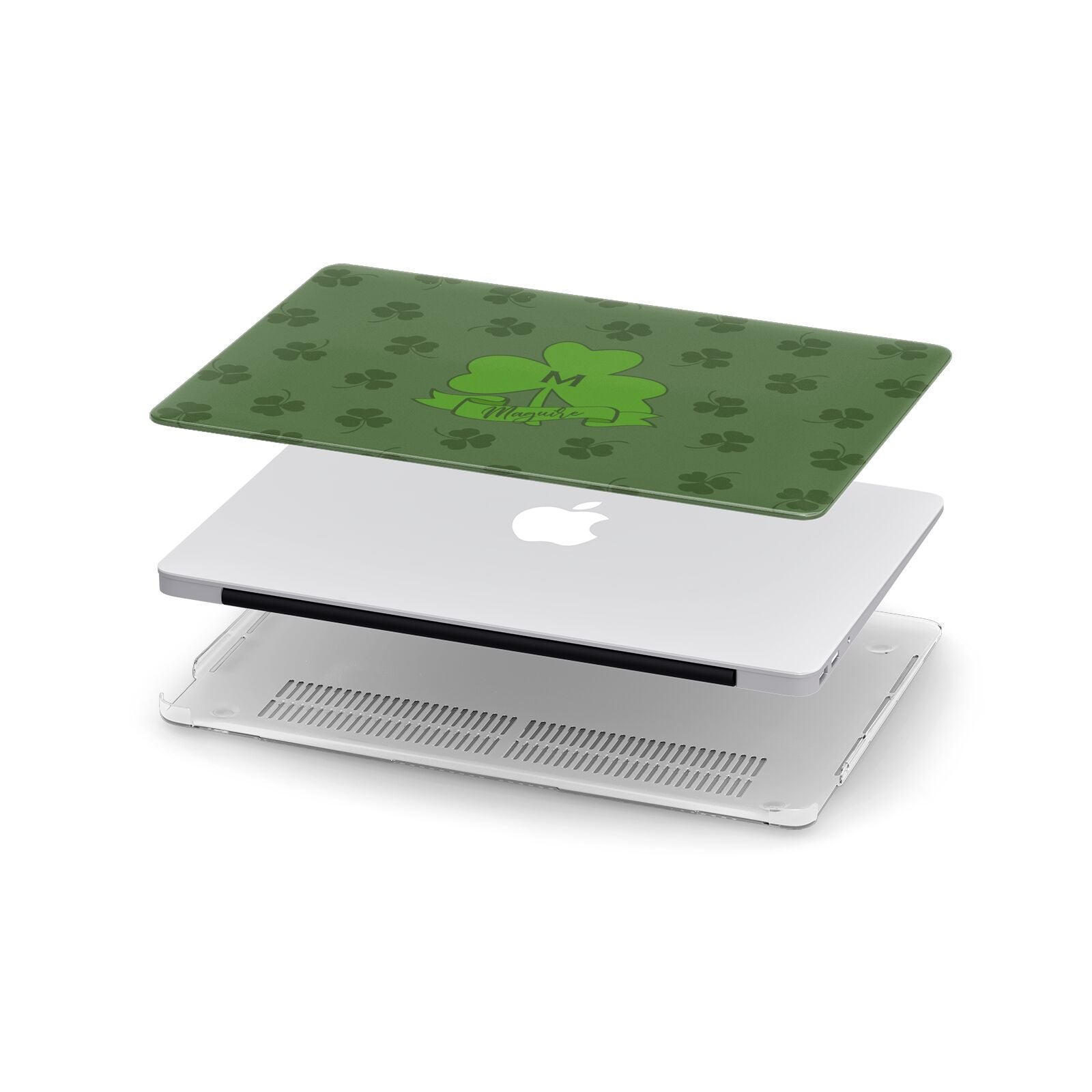Custom Shamrock Apple MacBook Case in Detail