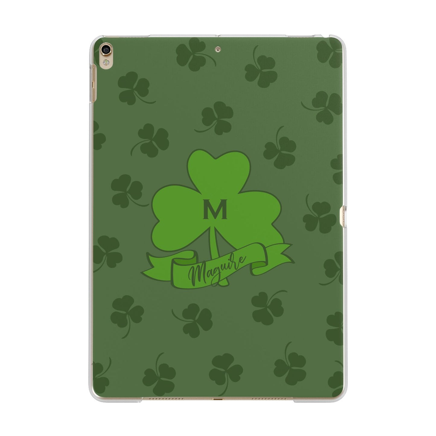 Custom Shamrock Apple iPad Gold Case