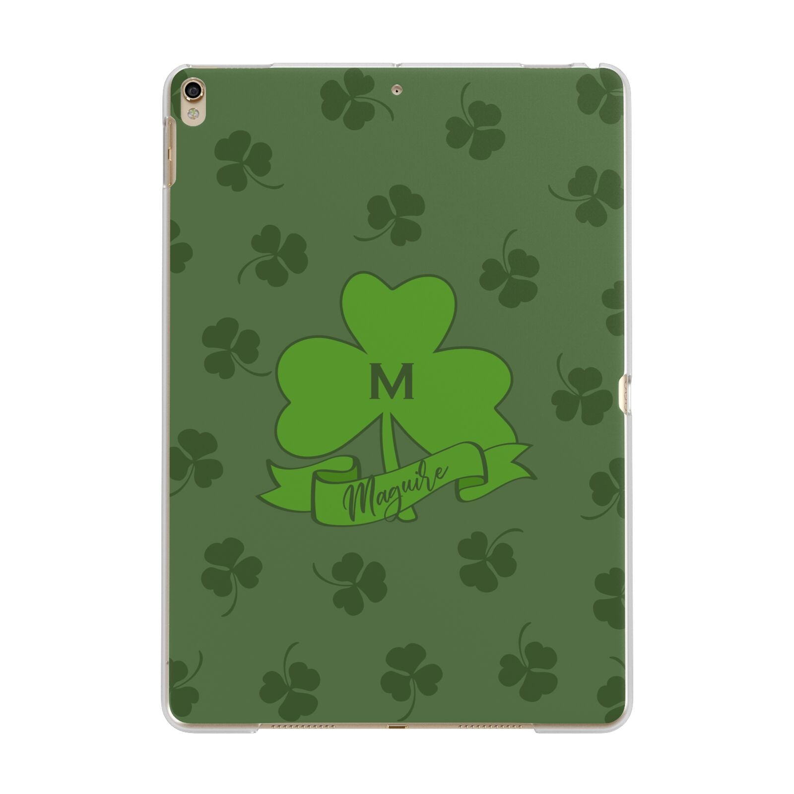 Custom Shamrock Apple iPad Gold Case