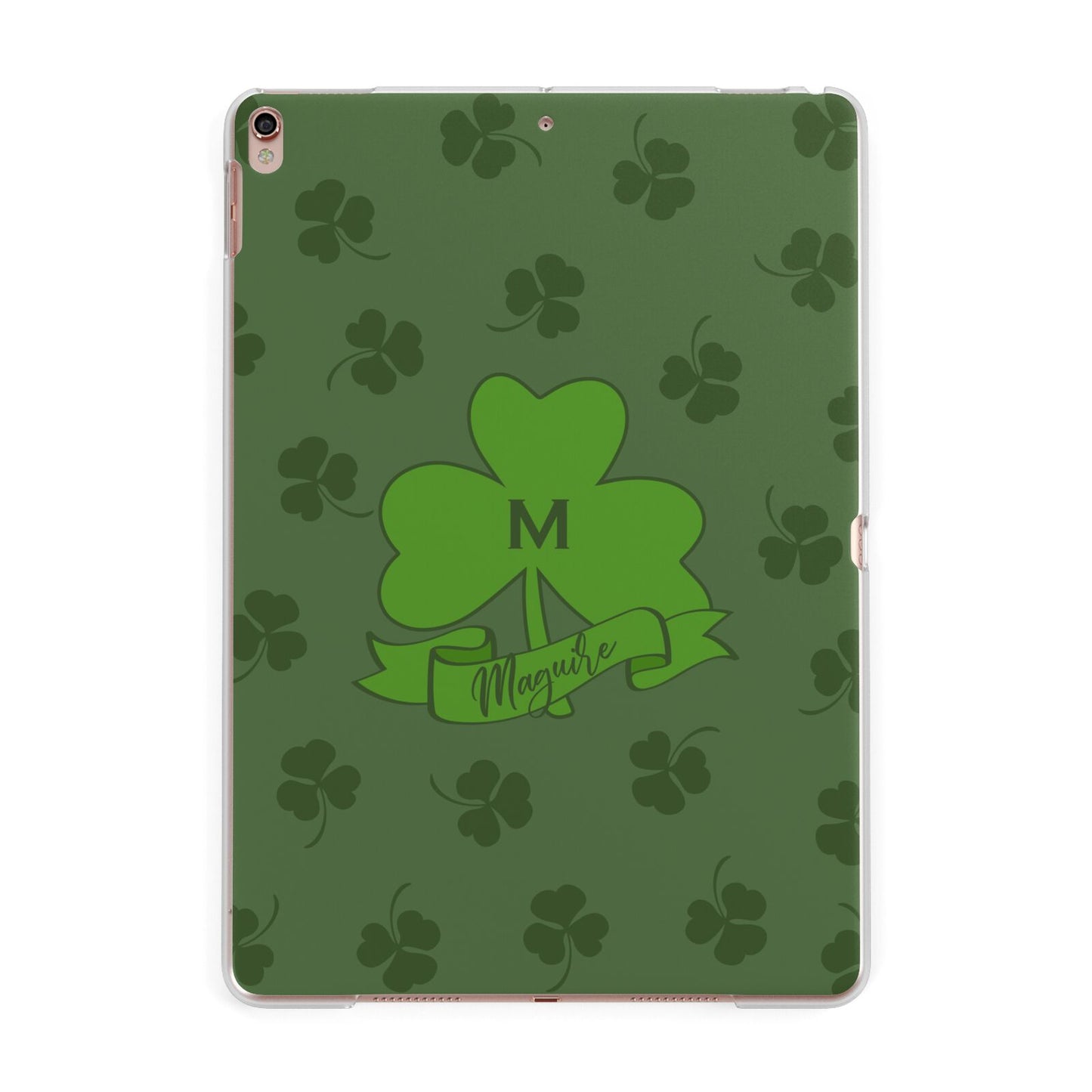 Custom Shamrock Apple iPad Rose Gold Case