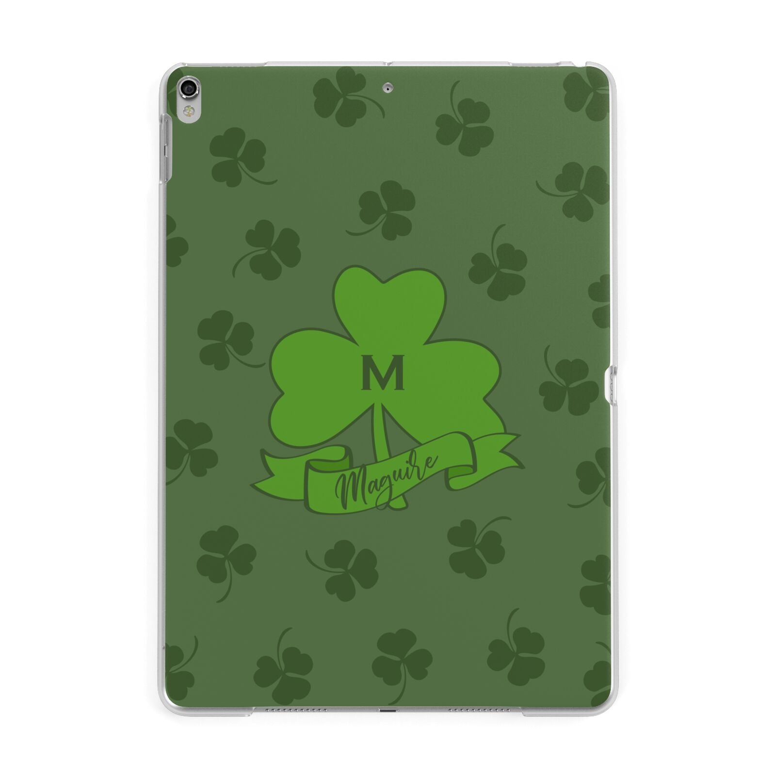 Custom Shamrock Apple iPad Silver Case