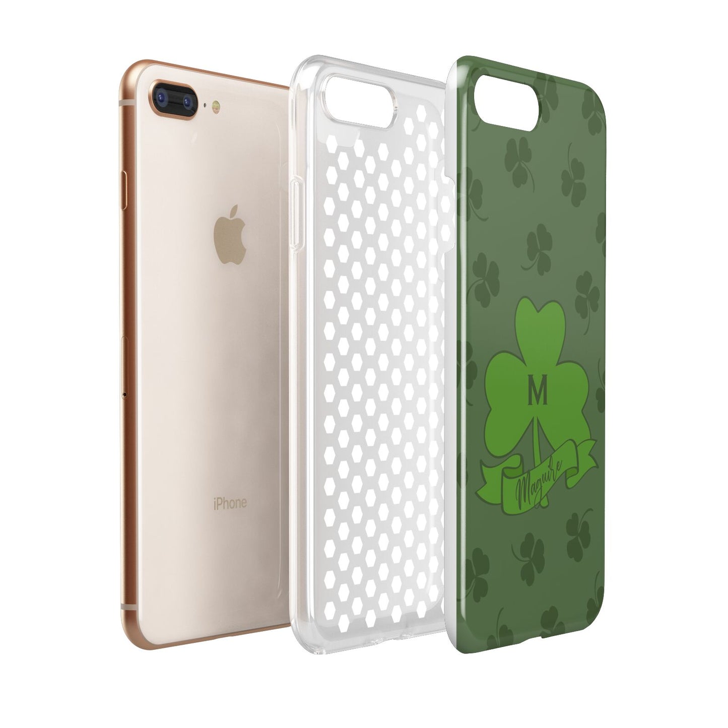 Custom Shamrock Apple iPhone 7 8 Plus 3D Tough Case Expanded View