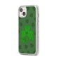 Custom Shamrock iPhone 14 Plus Glitter Tough Case Starlight Angled Image