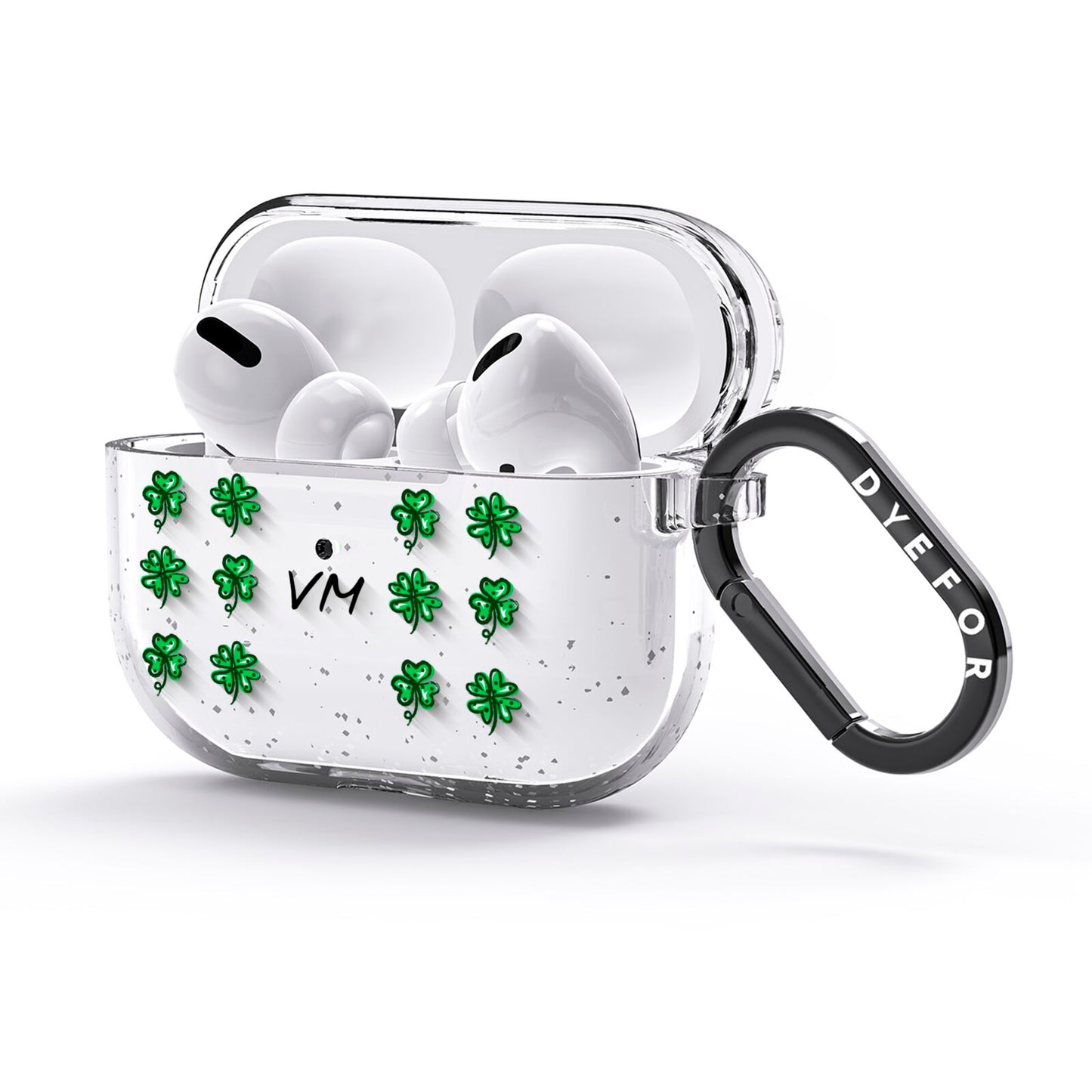 Custom Shamrocks AirPods Glitter Case 3rd Gen Side Image