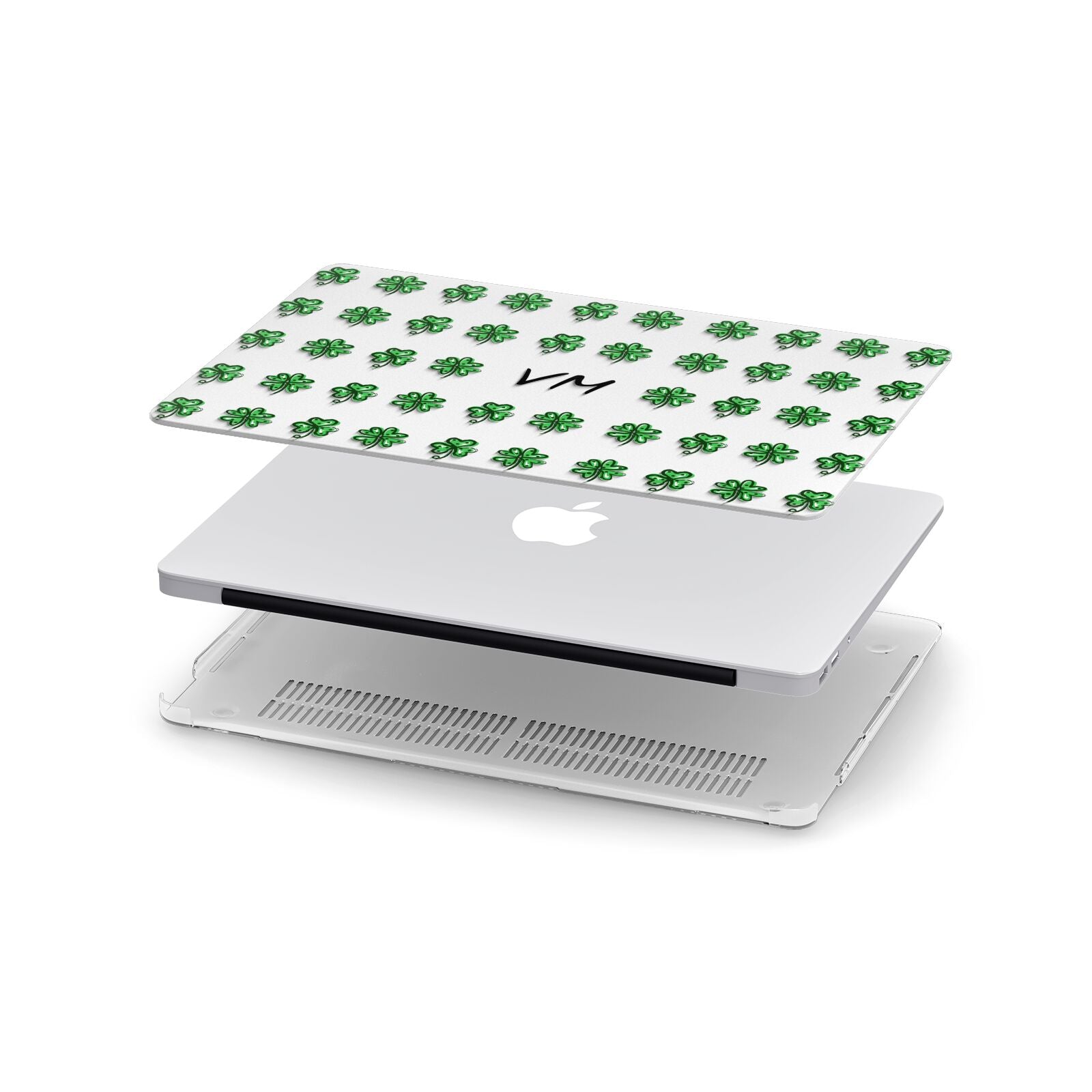 Custom Shamrocks Apple MacBook Case in Detail