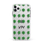 Custom Shamrocks Apple iPhone 11 Pro Max in Silver with White Impact Case