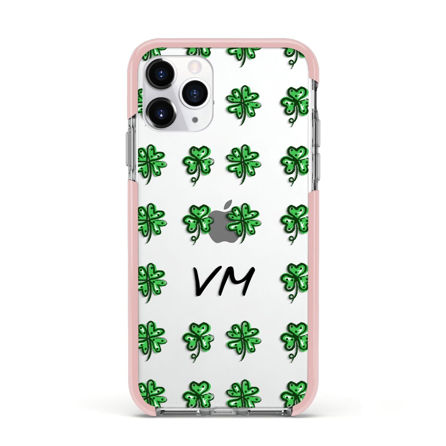 Custom Shamrocks Apple iPhone 11 Pro in Silver with Pink Impact Case