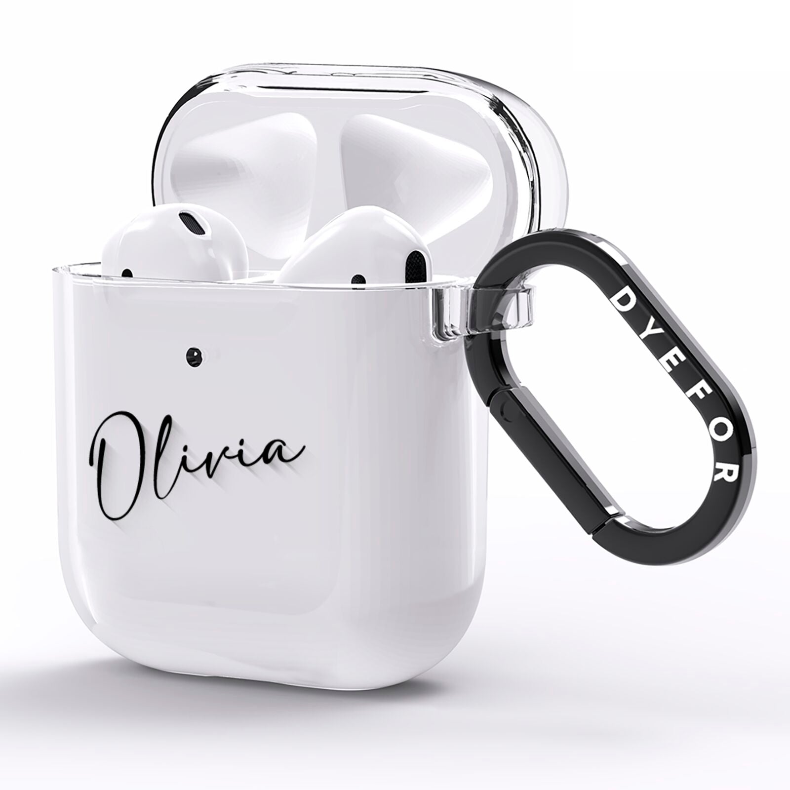 Custom Signature AirPods Clear Case Side Image