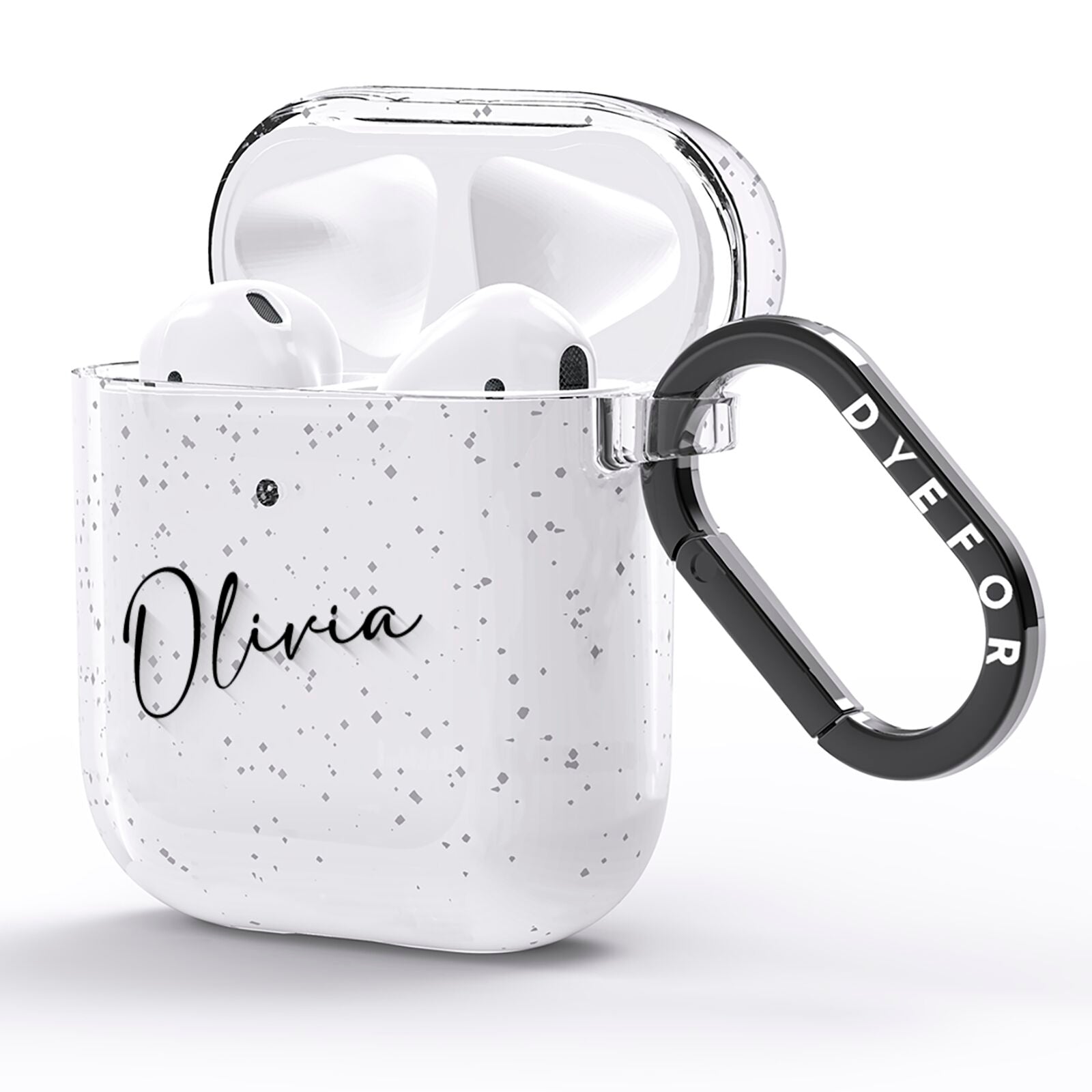 Custom Signature AirPods Glitter Case Side Image