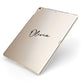 Custom Signature Apple iPad Case on Gold iPad Side View