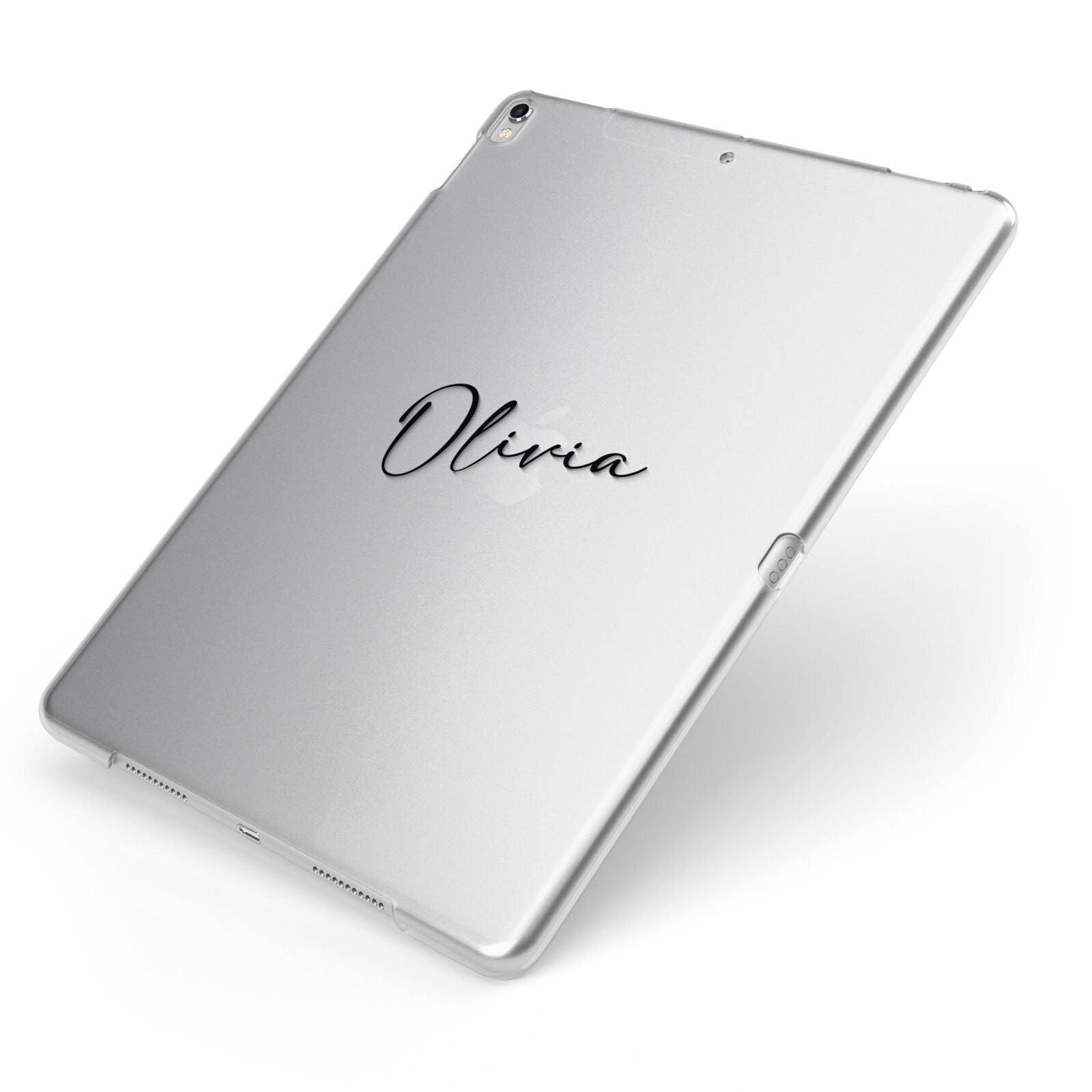 Custom Signature Apple iPad Case on Silver iPad Side View