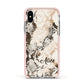 Custom Snakeskin Apple iPhone Xs Impact Case Pink Edge on Silver Phone