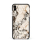 Custom Snakeskin Apple iPhone Xs Max Impact Case Black Edge on Gold Phone