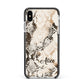 Custom Snakeskin Apple iPhone Xs Max Impact Case Black Edge on Silver Phone
