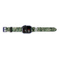 Custom Snakeskin Effect Apple Watch Strap Size 38mm Landscape Image Blue Hardware