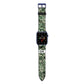 Custom Snakeskin Effect Apple Watch Strap with Blue Hardware