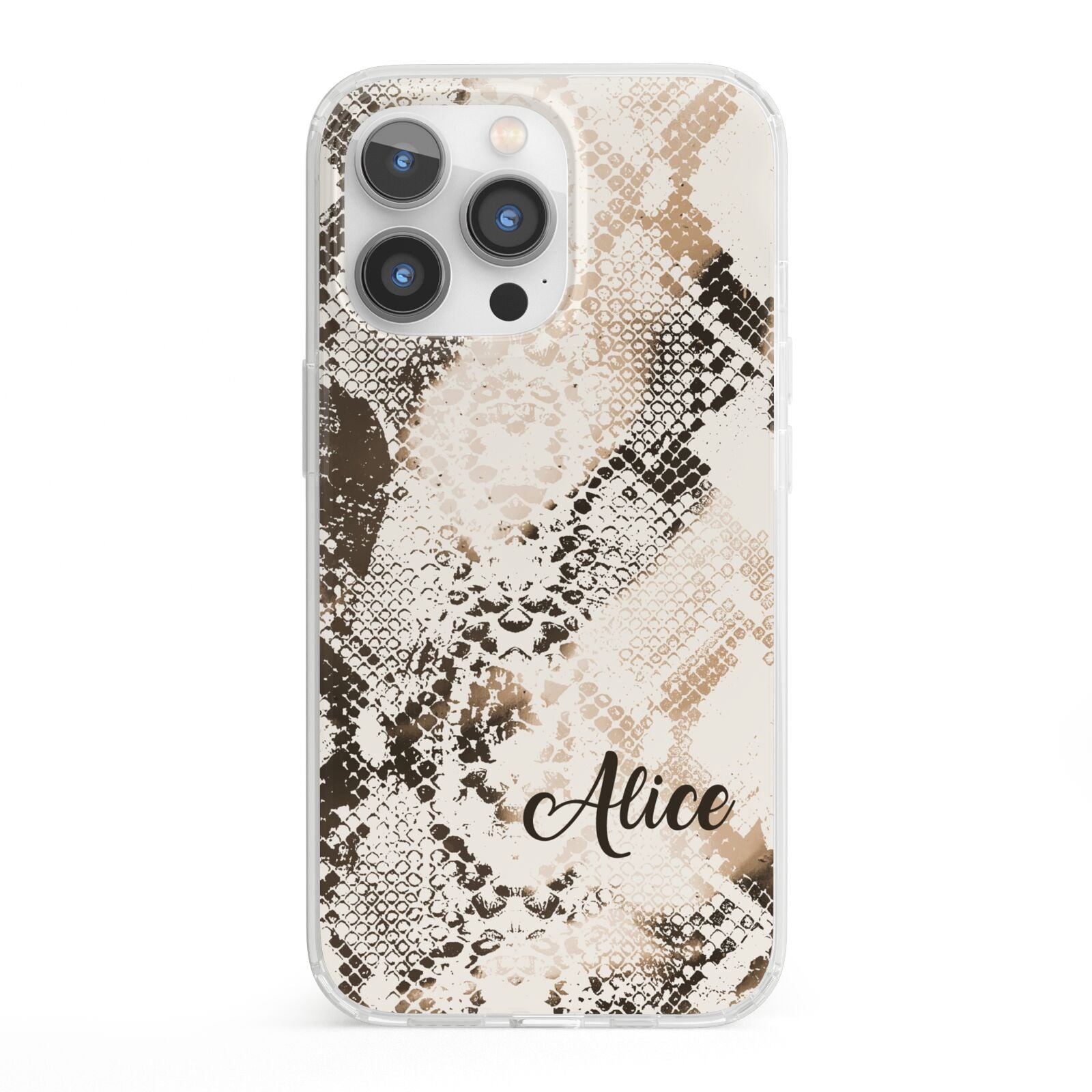 Custom Snakeskin iPhone 13 Pro Clear Bumper Case
