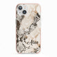 Custom Snakeskin iPhone 13 TPU Impact Case with Pink Edges