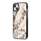 Custom Snakeskin iPhone 14 Plus Black Impact Case Side Angle on Silver phone